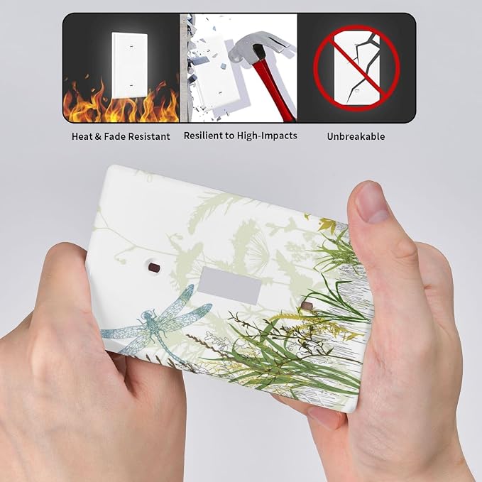 Wild Flower Dragonfly 1 Gang Toggle Light Switch Cover Plates Decorative - Image 5
