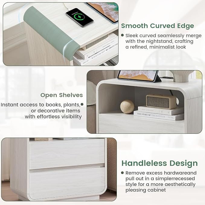 Farmhouse White Nightstand - Image 6