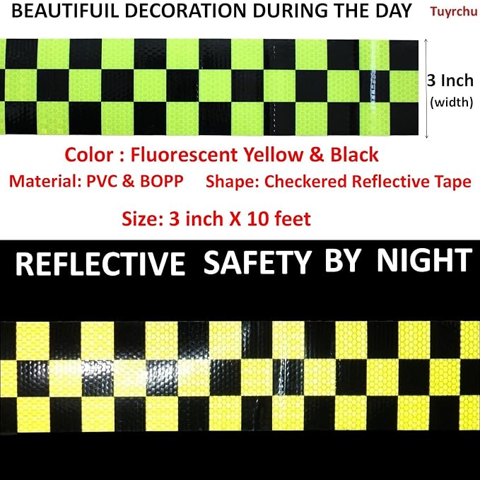 Reflective Tape Outdoor Waterproof 3 inch X 10 feet, High Visibility Hazard - Image 3
