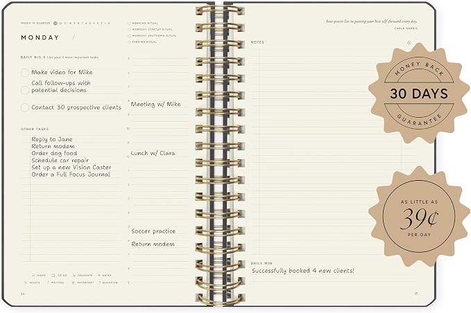 Full Focus Leather Coil Planner by Michael Hyatt - Image 4