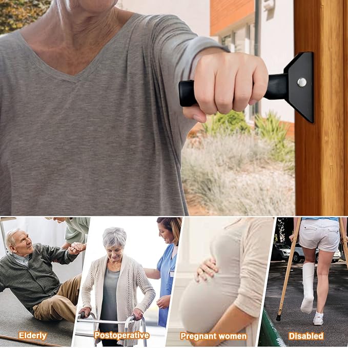 Flip up Grab Bars for Elderly for Wall, 6 inch Folding Doorway Assist Handle - Image 6