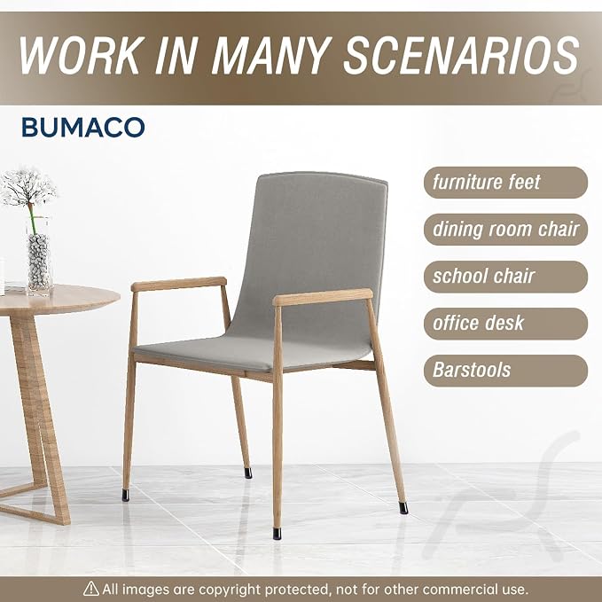 BUMACO Chair Leg Floor Protectors Chair Leg Protectors - Image 5