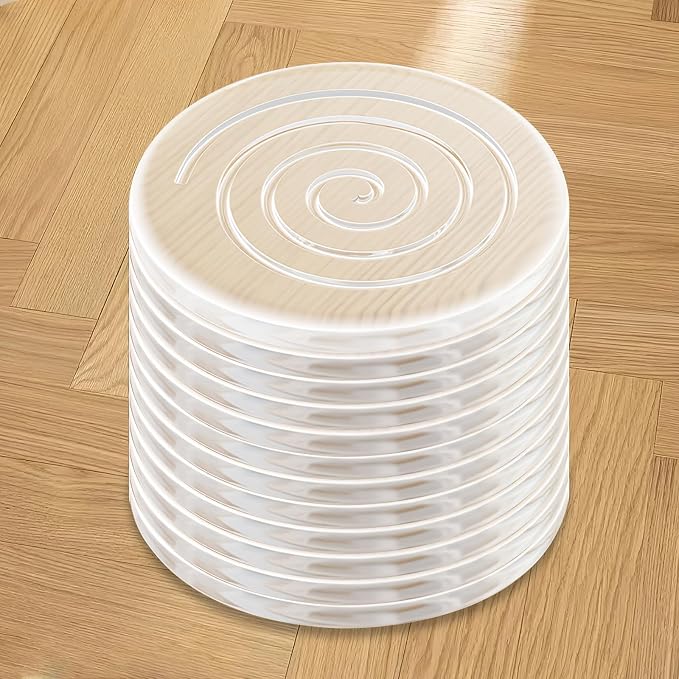 Clear Silicone Cabinet Door Bumpers, Circle12 Pcs, Self-Adhesive Sound by ZOMPAGOTape