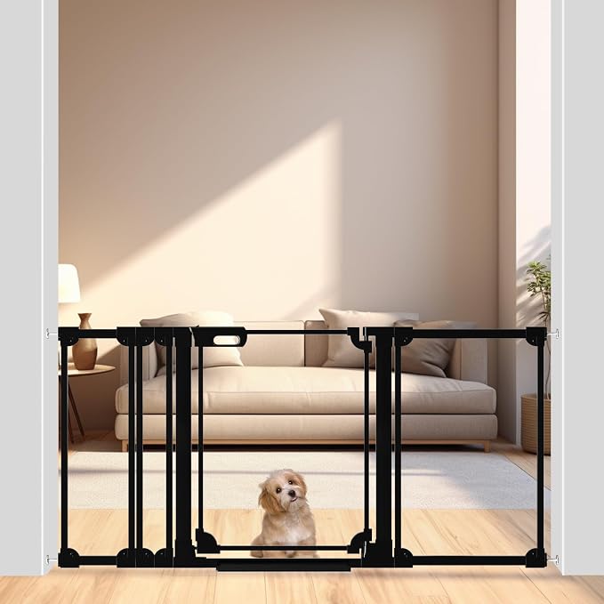 WAOWAO Clear Baby Gate for Stairs Modern Design Acrylic Auto Close Pet Gate by WAOWAOBABYSAFETYPRODUCTS