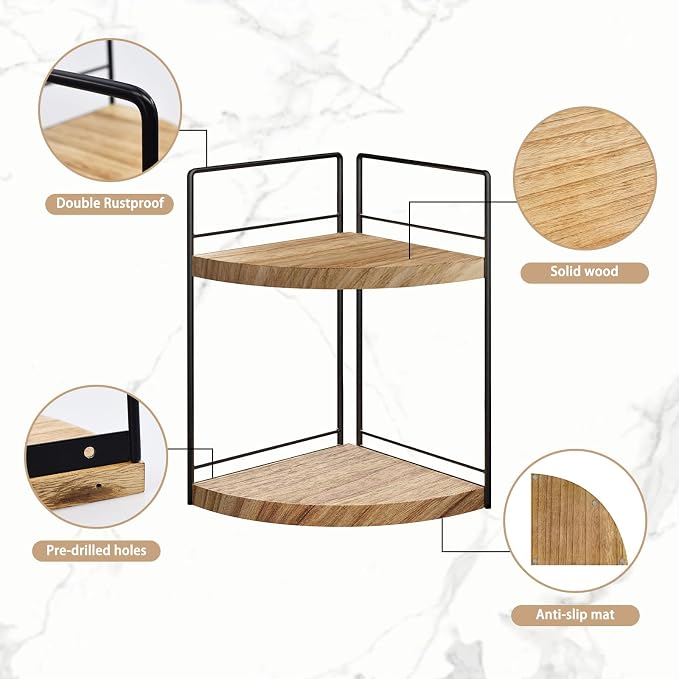 2 Pack Bathroom Counter Organizer, 2 Tier Corner Bathroom Counter Organizer - Image 5