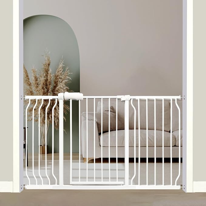 Extra Wide Baby Gate, 52.7-57.5 Inch, Large Walk Through, Pressure Mounted by Thasamm