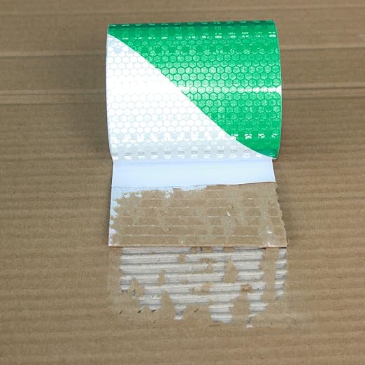 Reflective Tape Green and White 4 inch X 10 feet, Outdoor Waterproof Hazard - Image 2