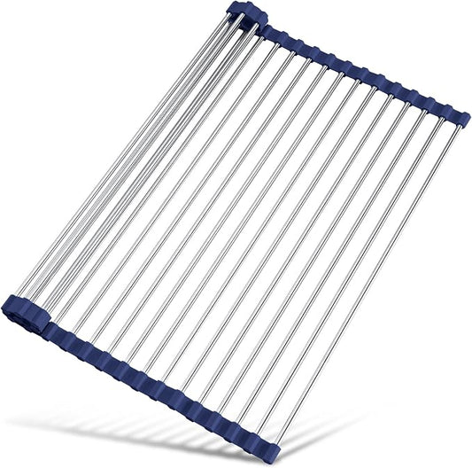 Tomorotec 17.7" x 12.5" Roll Up Dish Drying Rack Over Sink Drying Rack Sink - Field & Grace