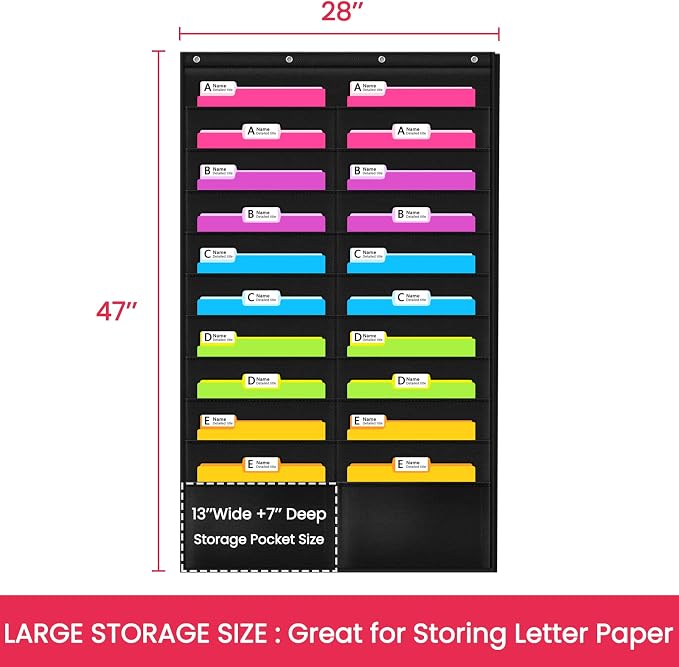 Godery Folder Pocket Chart, Cascading Wall Organizer - Image 6