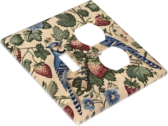 Wallplates Vintage Floral Bird Strawberry Thief William Morris 1 Toggle 1 - Image 3