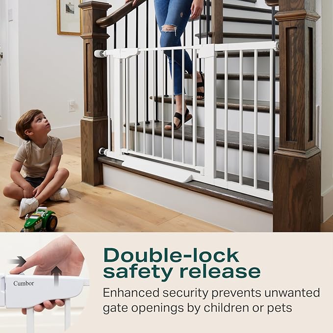 Cumbor 29.7-46" Baby Gate for Stairs, Toddler Safety Essentials for The House - Image 6