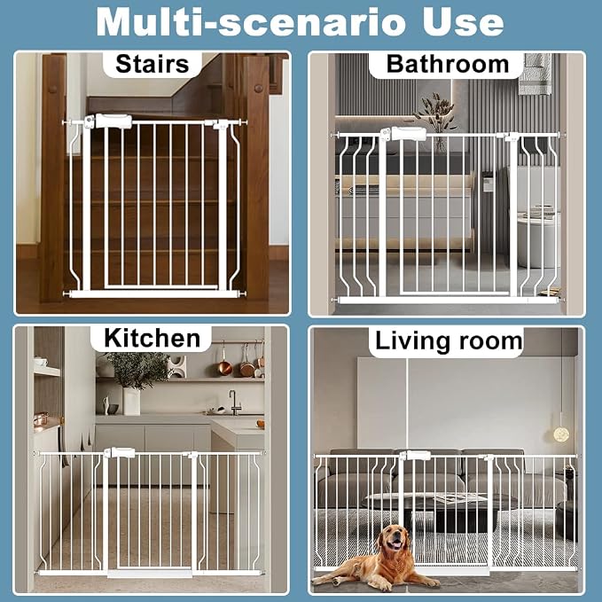 Extra Wide Long Baby Gates 62-67 Inch Stairs Doorways Pet Dog gate Indoor - Image 7