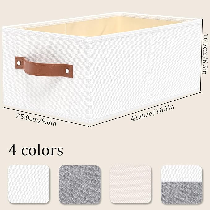 OUTBROS Foldable Wardrobe Organiser, Fabric Storage Bins, Boxes - Image 6