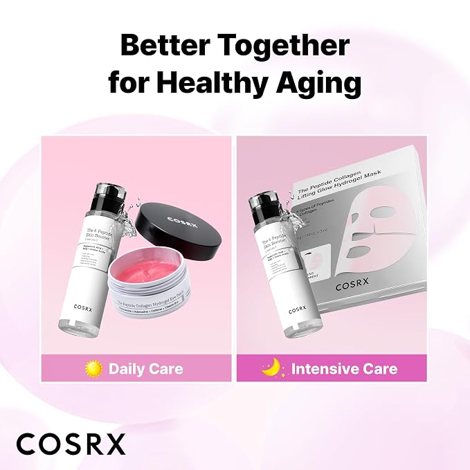COSRX Pink Peptides Collagen Lifting Glow Hydrogel Face Masks Skincare 3 EA - Image 7