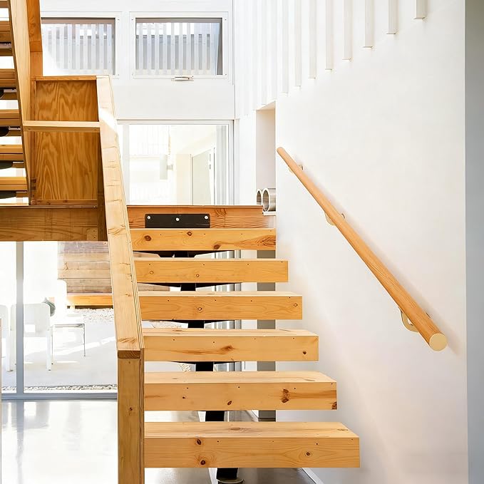 6 FT Handrails for indoor&outdoor stairs, Modern Aluminum Handrail Set - Image 3