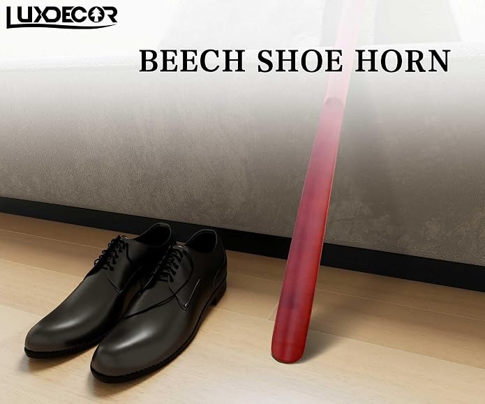 Luxdecor Long Handled Wooden Shoehorns-24in Wooden Long Handle Shoe Horn - Image 6
