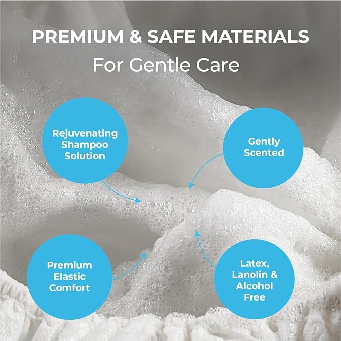 Scrubzz Shampoo Caps No Rinse for Elderly and Bedridden Patients, Rinse Free - Image 5
