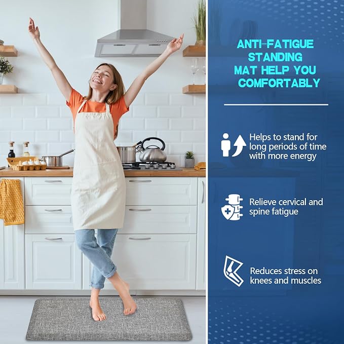 Anti Slip 3/4 inchs Anti Fatigue Kitchen Floor Mat, Ergonomic Comfort Standing - Image 2