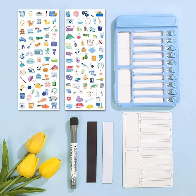 Audab Dry Erase Chore Chart for Kids, Magnetic Whiteboard Checklist Board - Image 7