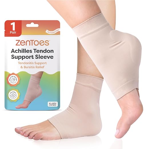 ZenToes Achilles Tendon Support Sleeve, Padded Compression Sleeve by ZenToes
