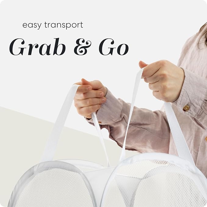 Handy Laundry Collapsible Mesh Pop Up Hamper - Field & Grace