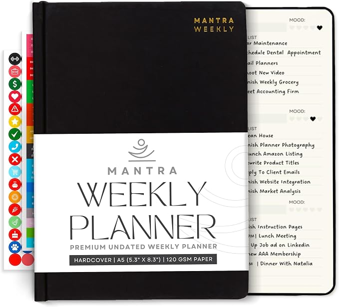 2026 Planner, Daily Journal & Gratitude Journal All-In-One by MantraPlanner