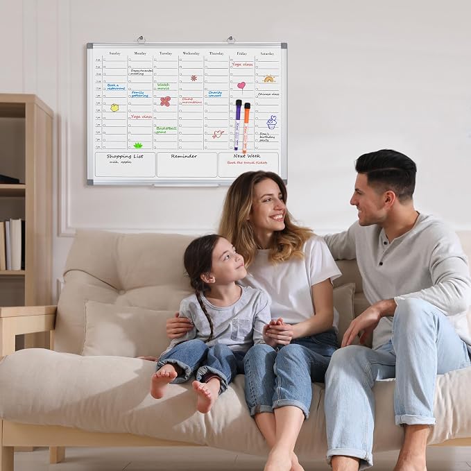 White Board Dry Erase Board for Wall, Magnetic Whiteboard Calendar 24" X 18" - Image 5