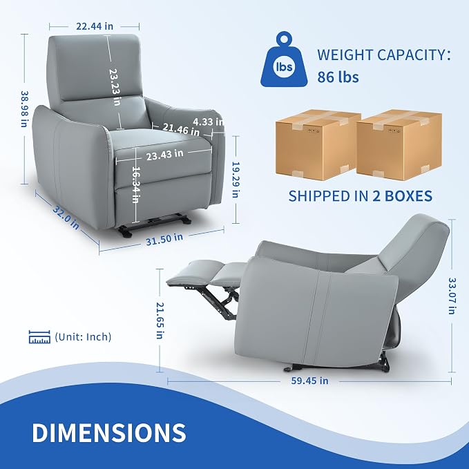 Wall Hugger Power Recliner Chair, Zero Wall Electric Recliner Chairs - Image 2