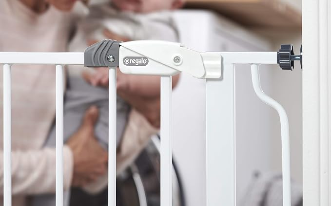 Regalo Easy Step 49-Inch Extra Wide Baby Gate, Includes 4-Inch and 12-Inch - Image 3