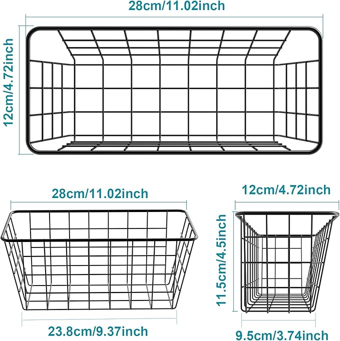MaraFansie Over the Cabinet Door Organizer Wall Wire Baskets Hanging Kitchen - Image 6