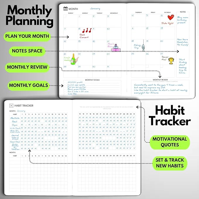 Undated Daily Planner – 3-Month A5 Productivity Organizer - Image 6