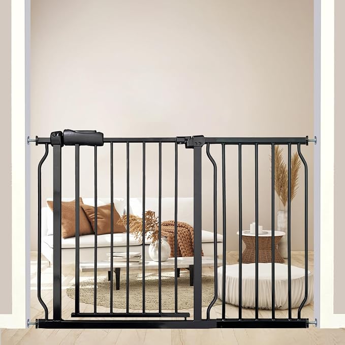 43.5-48 Inch Extra Wide Baby & Dog Gate, Pressure Mounted No Drill, Indoor by Ghthes+Felle