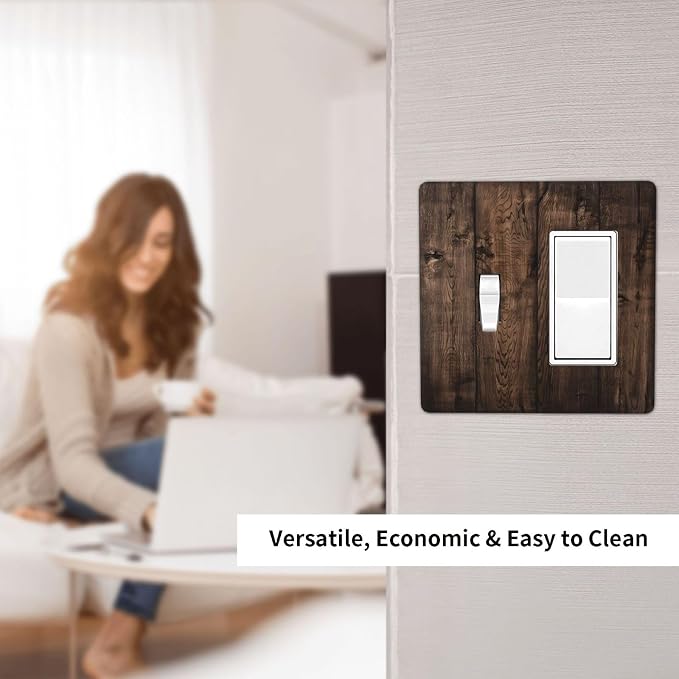Rustic Brown Wood Plank Vintage Wooden Texture Print Outlet Covers 1 Toggle 1 - Image 6