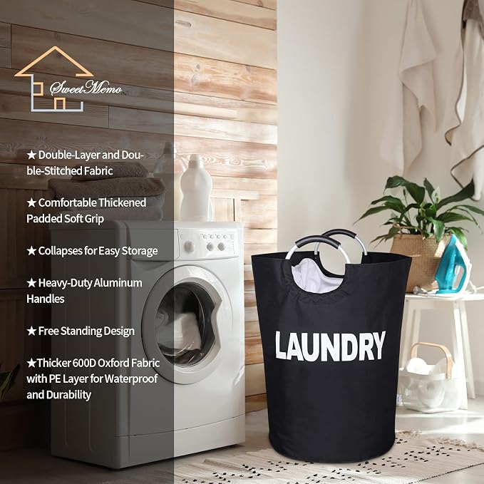 Laundry Basket Collapsible，Freestanding Clothes Hamper Bag - Image 3