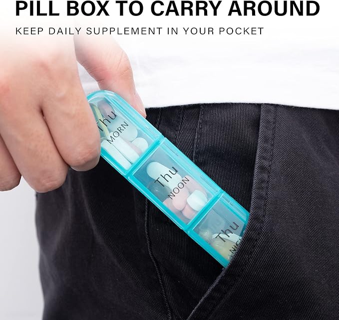Daviky Pill Organizer 3 Times a Day, Weekly Pill Box 7 Day, Daily Medicine - Image 3