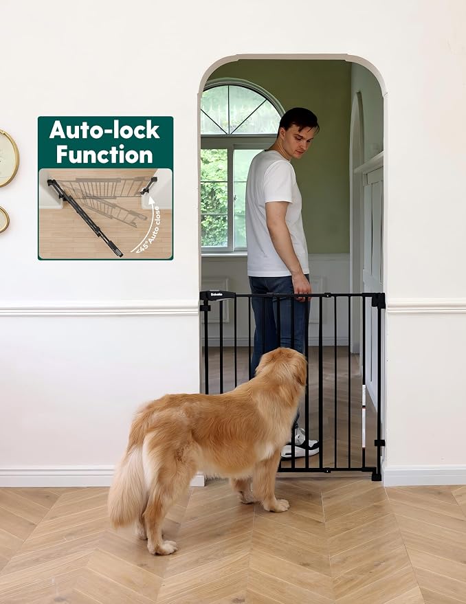 Babelio Easy to Remove & No Bottom Bar Baby Gate, 35.5-55" Extra Wide Hardware - Image 5