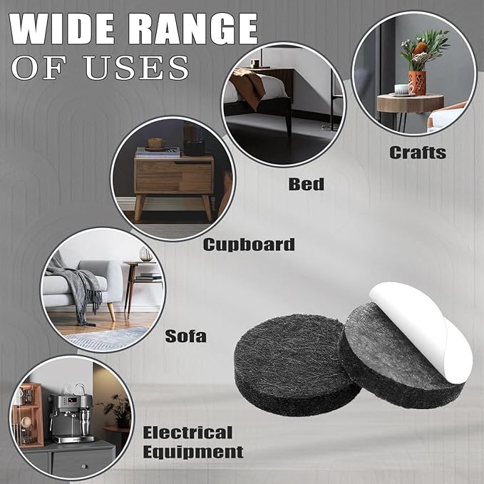 Yelanon Felt Furniture Pads -182 Pcs Premium Felt Pads - Image 4