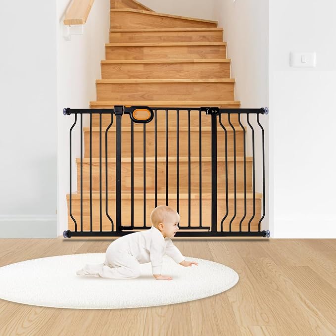 Baby Gate for Stairs 29-52 Inch Wide, Safety Gate for Baby Adjustable Pet Gate - Image 6