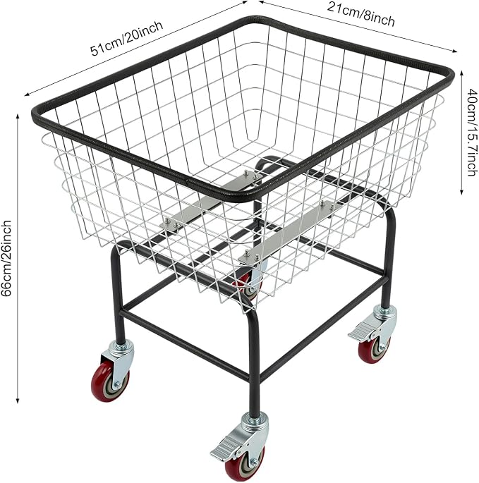 Heavy Duty Laundry Cart with Wheels - Image 2