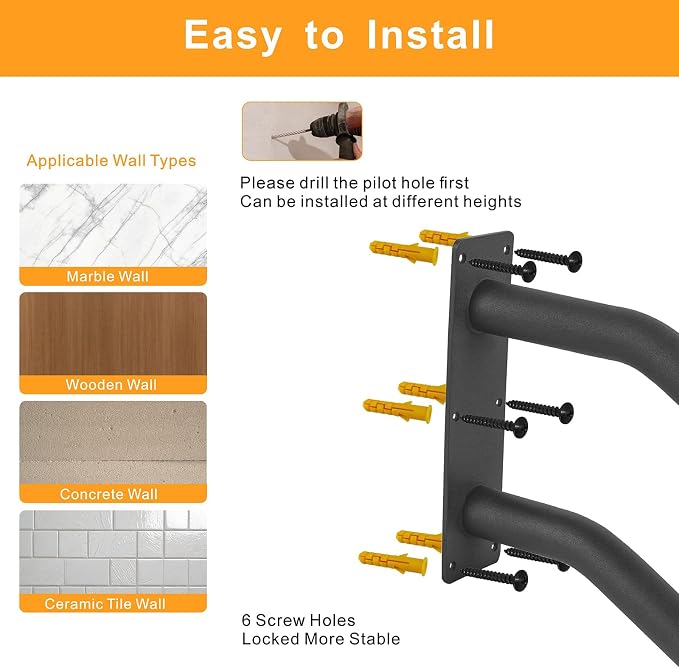 2 Pcs Handrails for Outdoor Steps Stair Railing Indoor, Handrail for 1-3 Steps - Image 3
