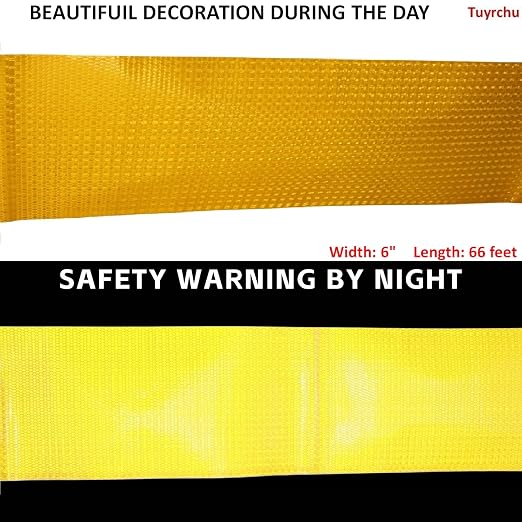 Yellow Reflective Tape Outdoor Waterproof 6 inch, High Visibility Hazard - Image 3