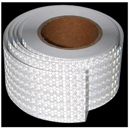 White Reflective Tape Outdoor Waterproof 3 inch, High Visibility Hazard by tuyrchu
