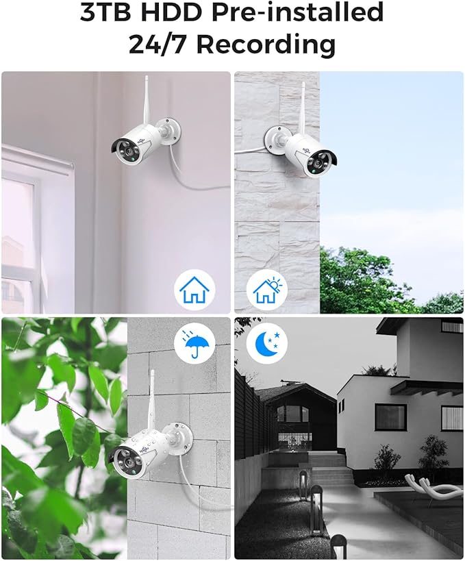 Hiseeu Wireless WiFi Security Camera System, Wired Plug-in Powered, Expandable - Image 7
