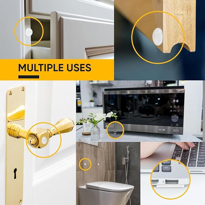 128 Clear Cabinet Bumper Pads – Self-Adhesive Silicone Set - Image 3