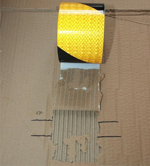 Yellow Black Reflective Tape Outdoor Waterproof 3 inch X 66 feet, High - Image 2