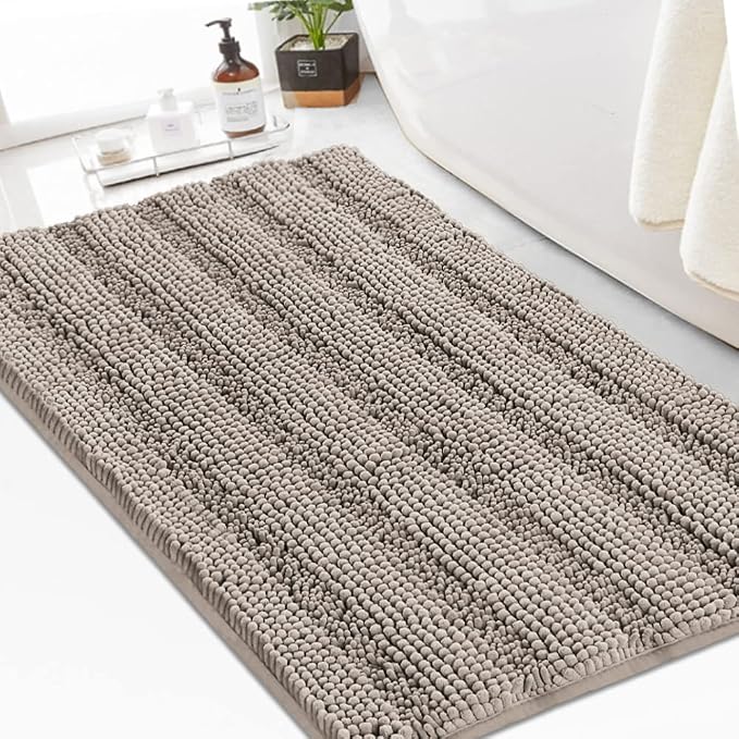 Turquoize Chenille Bath Rugs Non Slip Bath Mat, 24 x 36, Soft & Absorbent by Turquoize