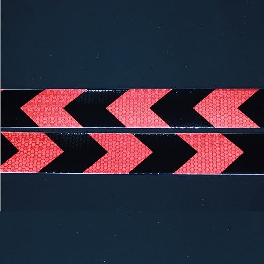 Red and Black Reflective Tape Outdoor Waterproof 1 inch X 166 feet, High - Image 3