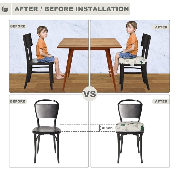Toddler Booster Seat for Dining Table, Portable Booster Seat for Kitchen Chair - Image 4