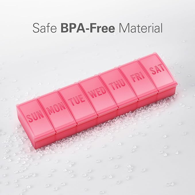 Barhon Pill Organizer Large, Weekly Medicine Pill Organizers, 7 Day Pills Box - Image 5