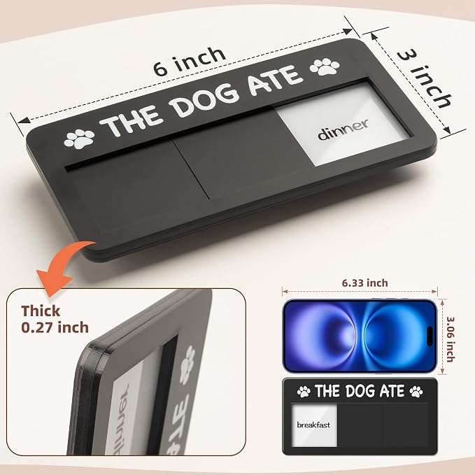 Dog Fed Sign- Dog Feeding Chart 3 Times A Day, Pet Feeding Reminder, Did You - Image 2